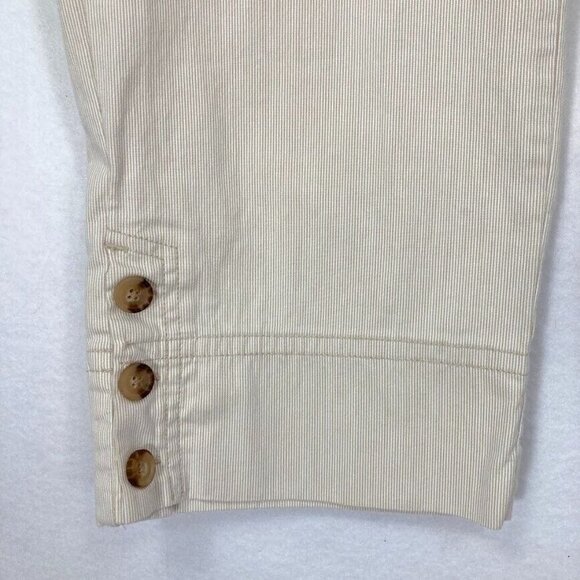 Charter Club Three-Button-Hem Capri Classic Fit Jeans Size 8 Ivory - Picture 4 of 9